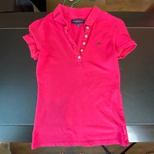 Juniors Aeropostale Collar Shirt Pink Size M